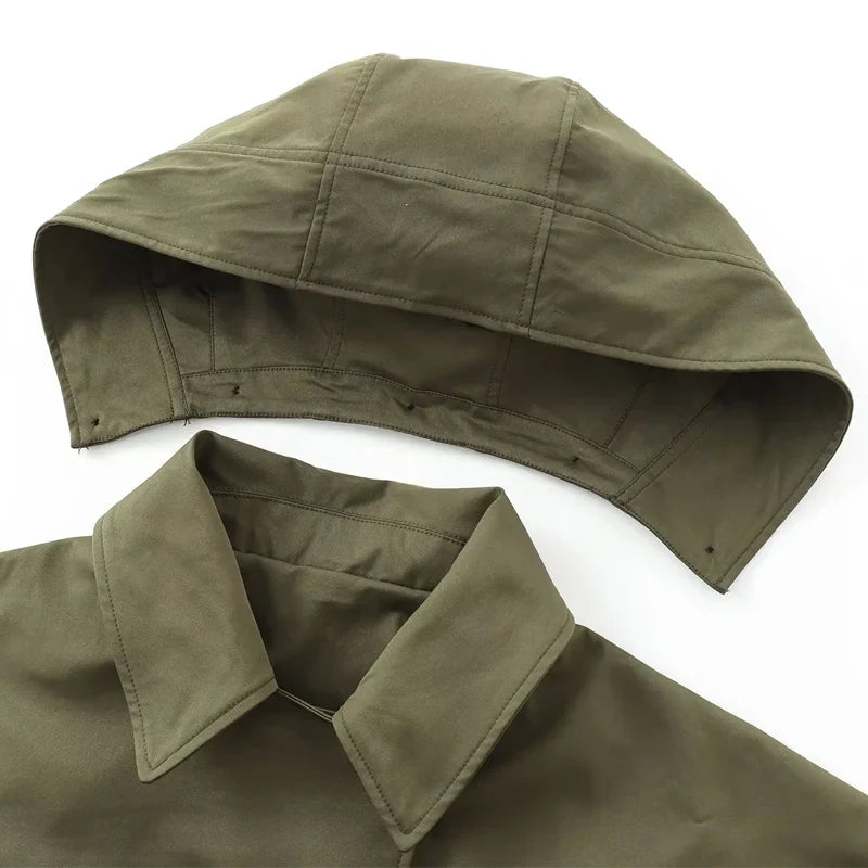 Oversized Hooded Utility Jacket