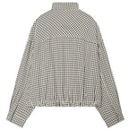 Cropped Gingham Check Shacket